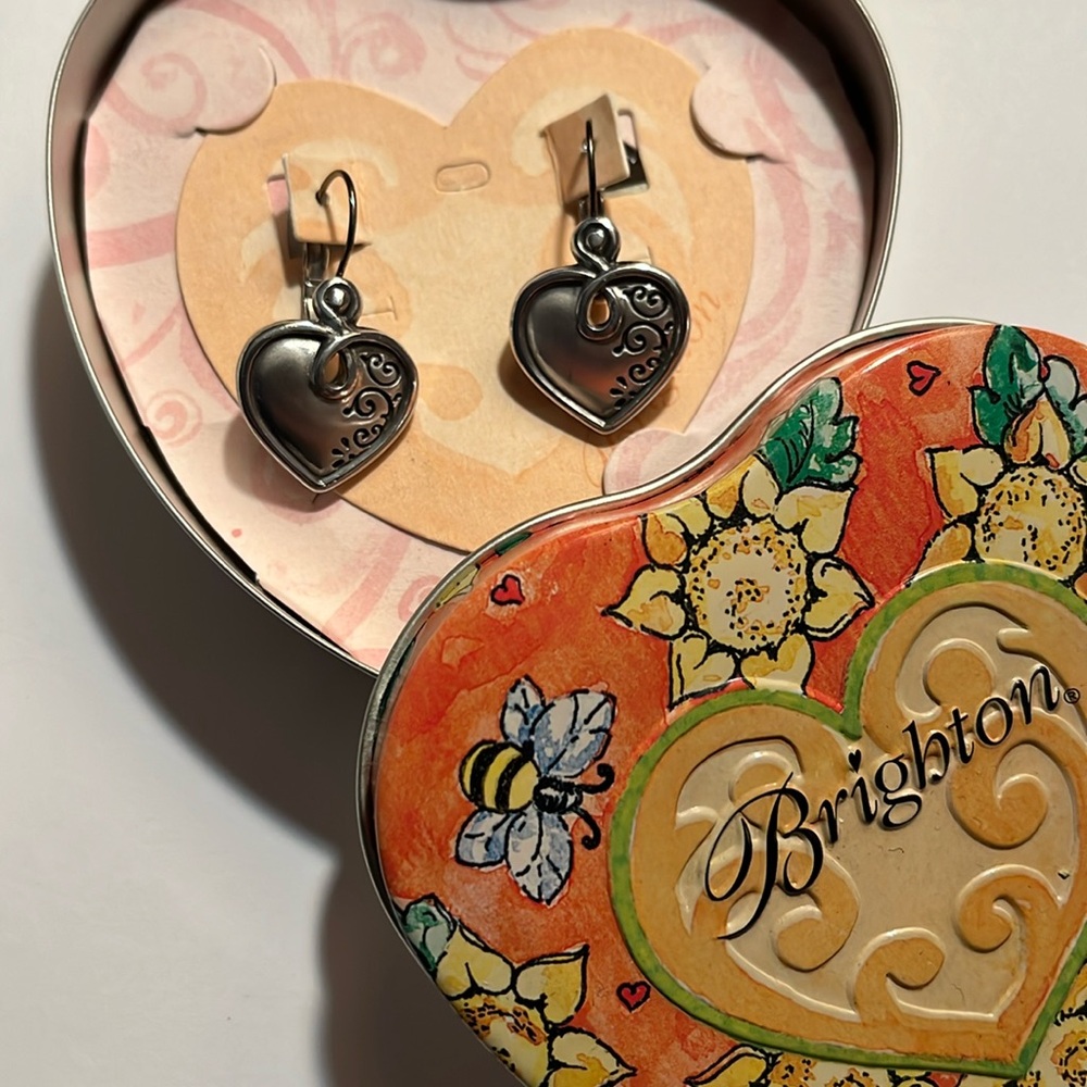 Brighton Silver Earrings with Original Box